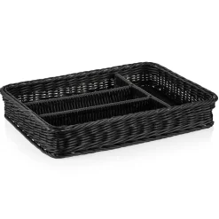 Besteckkorb WEAVER PRO Systemkörbe, 40 x 30 x 6,5 cm, schwarz, Polypropylen