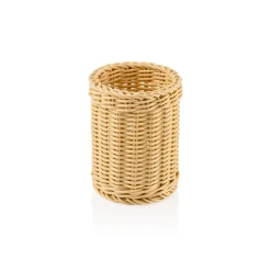 Besteckkorb WEAVER PRO Systemkörbe, Ø 12 cm, Höhe 15 cm, hellbeige, Polypropylen