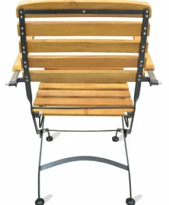 Biergartenstuhl Terrassenstuhl Riki mit Armlehne, Klappbar