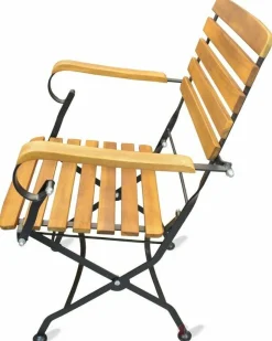 Biergartenstuhl Terrassenstuhl Riki mit Armlehne, Klappbar
