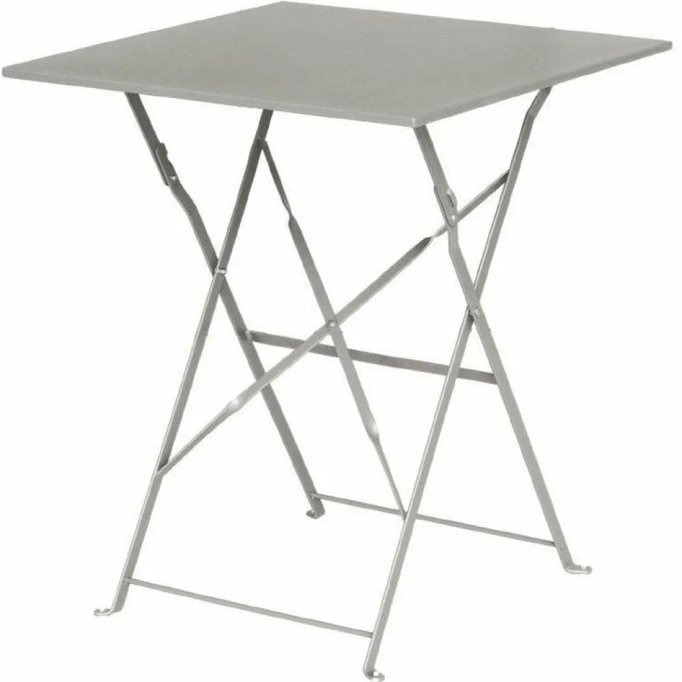 Biergartentisch Terrassentisch Atlas grau 60 x 60 cm, Klappbar