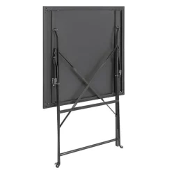 Biergartentisch Terrassentisch Atlas schwarz 60 x 60 cm, Klappbar
