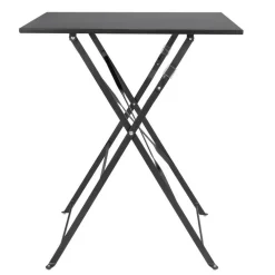 Biergartentisch Terrassentisch Atlas schwarz 60 x 60 cm, Klappbar