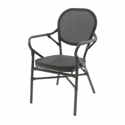 Bistrostuhl Viva-A Textil Wenge-Schwarz Mesh, stapelbar