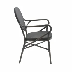 Bistrostuhl Viva-A Textil Wenge-Schwarz Mesh, stapelbar