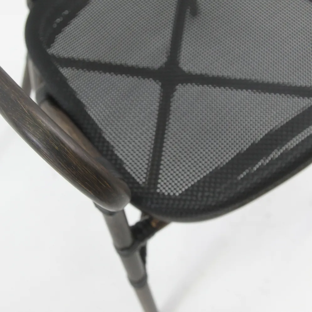 Bistrostuhl Viva-A Textil Wenge-Schwarz Mesh, stapelbar