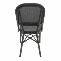 Bistrostuhl Viva-O Textil Wenge-Schwarz Mesh, stapelbar