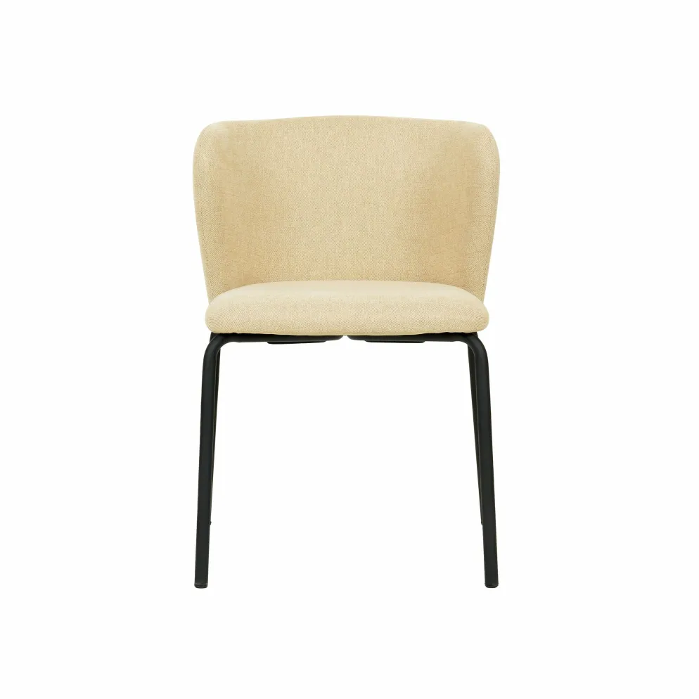 Break Stapelstuhl mit Bezug Beige, stapelbar