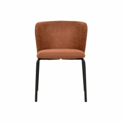 Break Stapelstuhl mit Bezug Braun-Rot, stapelbar