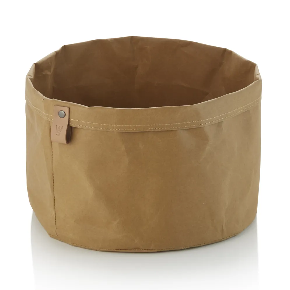 Brottasche CRAFT & CRUMBLE, Ø 30 cm, Höhe 22 cm, khaki, Kraft Paper