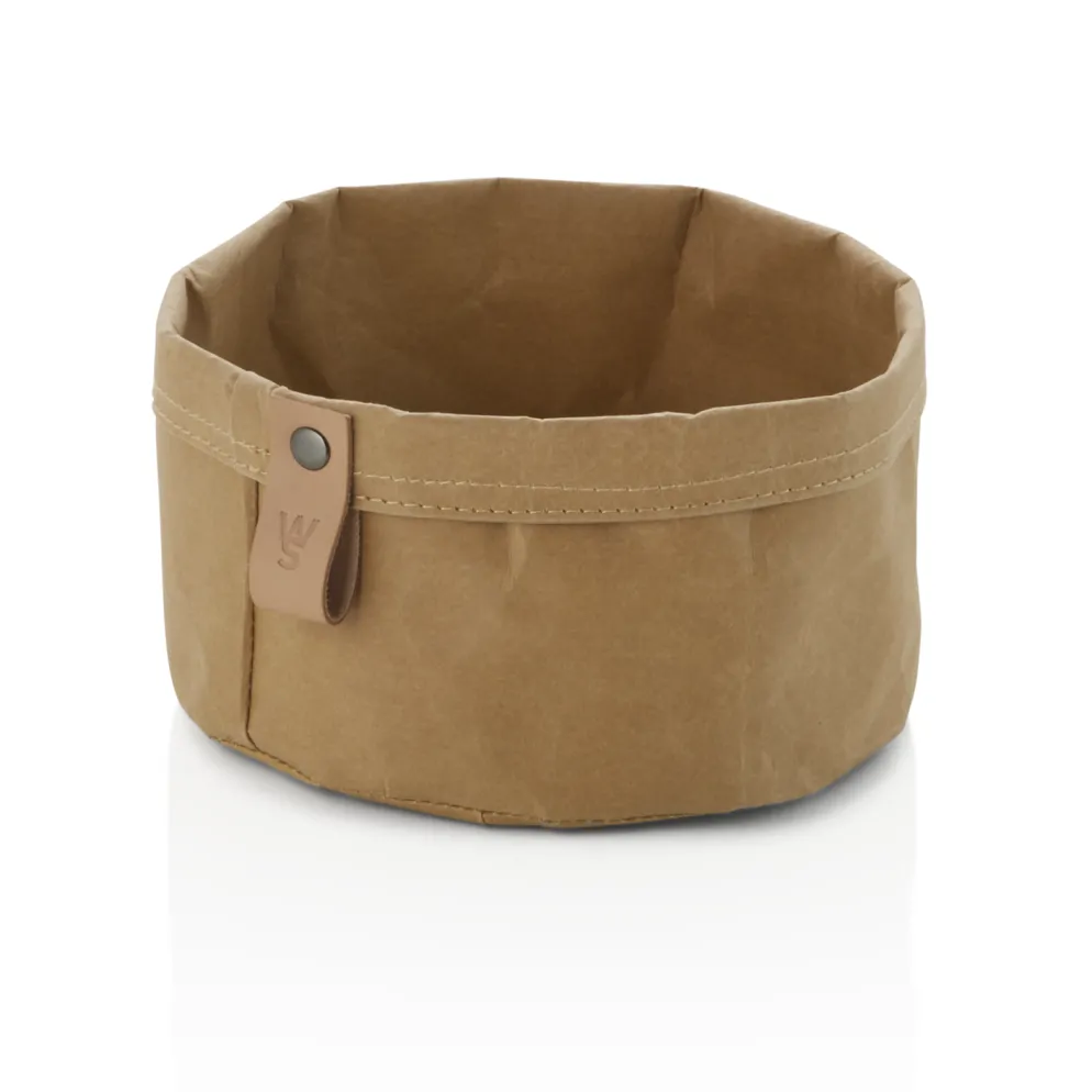 Brottasche CRAFT & CRUMBLE, Ø 17 cm, Höhe 11 cm, khaki, Kraft Paper