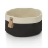 Brottasche FLIP COTTON, Ø 17 cm, Höhe 11 cm, schwarz/cream, Canvas