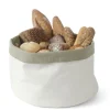 Brottasche grau/beige Baumwolle ø-15cm