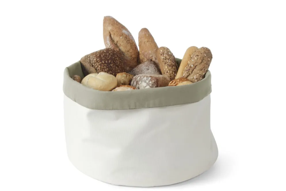 Brottasche grau/beige Baumwolle ø-15cm