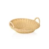 Brötchenschütte mit Griff WEAVER PRO Systemkörbe, Ø 36,5 cm, Höhe 12/6,5 cm, hellbeige, Polypropylen