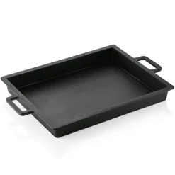 Bräter mit 2 angegossenen Seitengriffen, 55 x 43,5 x 6,5 cm, Gusseisen