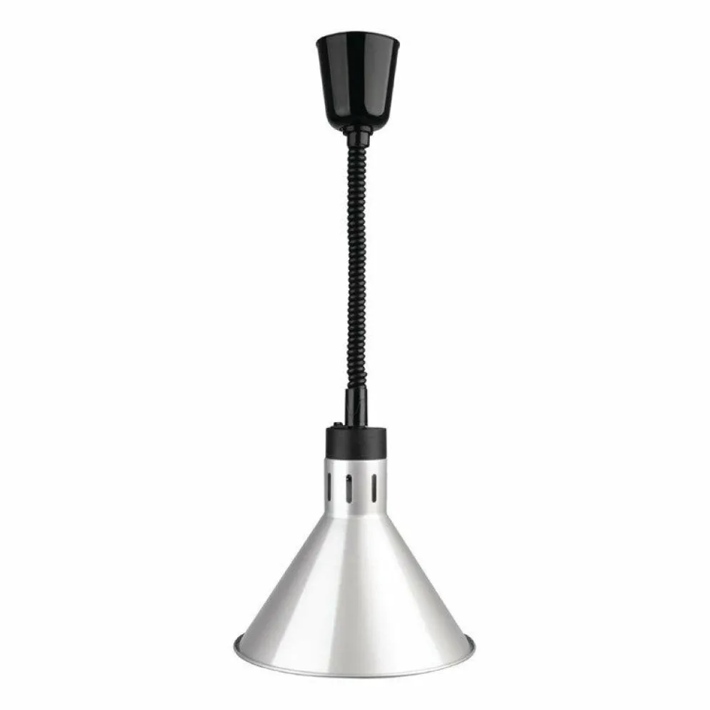 Buffalo ausziehbare konische Wärmelampe Silber, 250W, Kabellänge: 28-152cm