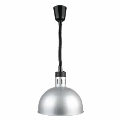 Buffalo ausziehbare runde Wärmelampe mit Silber-Finish, 250W, Kabellänge: 28-152cm
