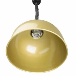 Buffalo ausziehbare runde Wärmelampe mit Gold-Finish, 250W, Kabellänge: 28-152cm