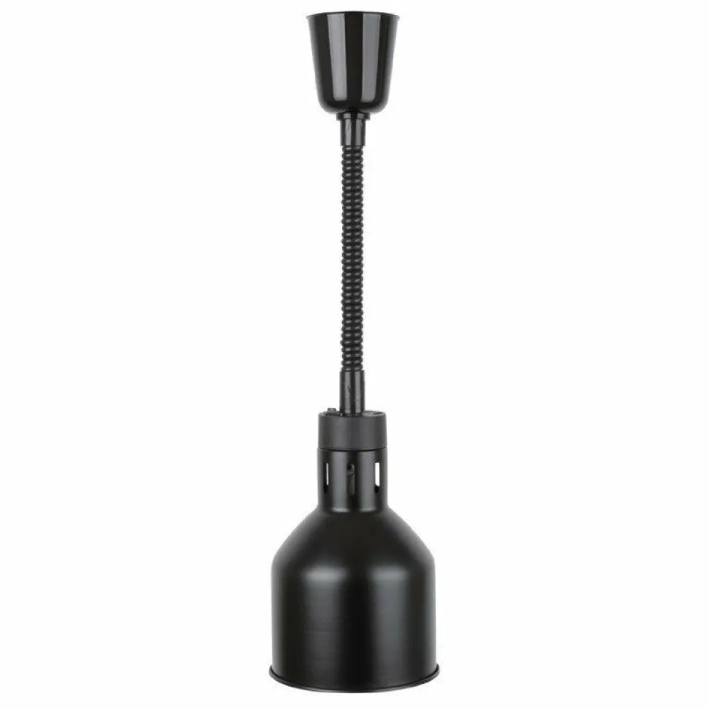 Buffalo ausziehbare Wärmelampe mit Mattschwarz-Finish, 250W, Kabellänge: 28-152cm