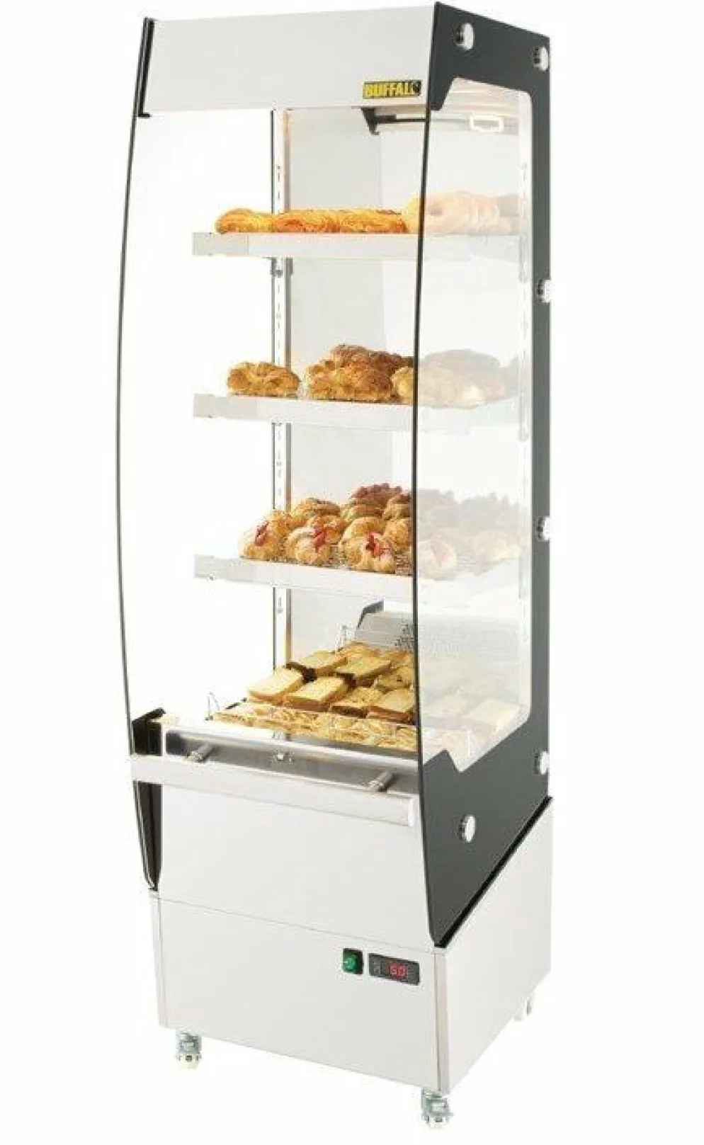 Buffalo Slimline Wärmevitrine 220L, 49,4x60x174,2cm