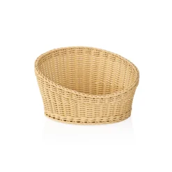 Buffetkorb WEAVER PRO Systemkörbe, Ø 34,5 cm, Höhe 20/10 cm, hellbeige, Polypropylen