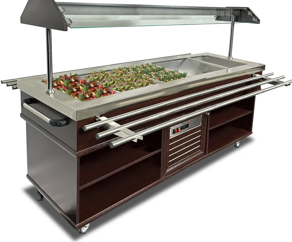 Buffet Salatbar mit Tablettrutsche für 5x GN1/1, Breite 1900mm