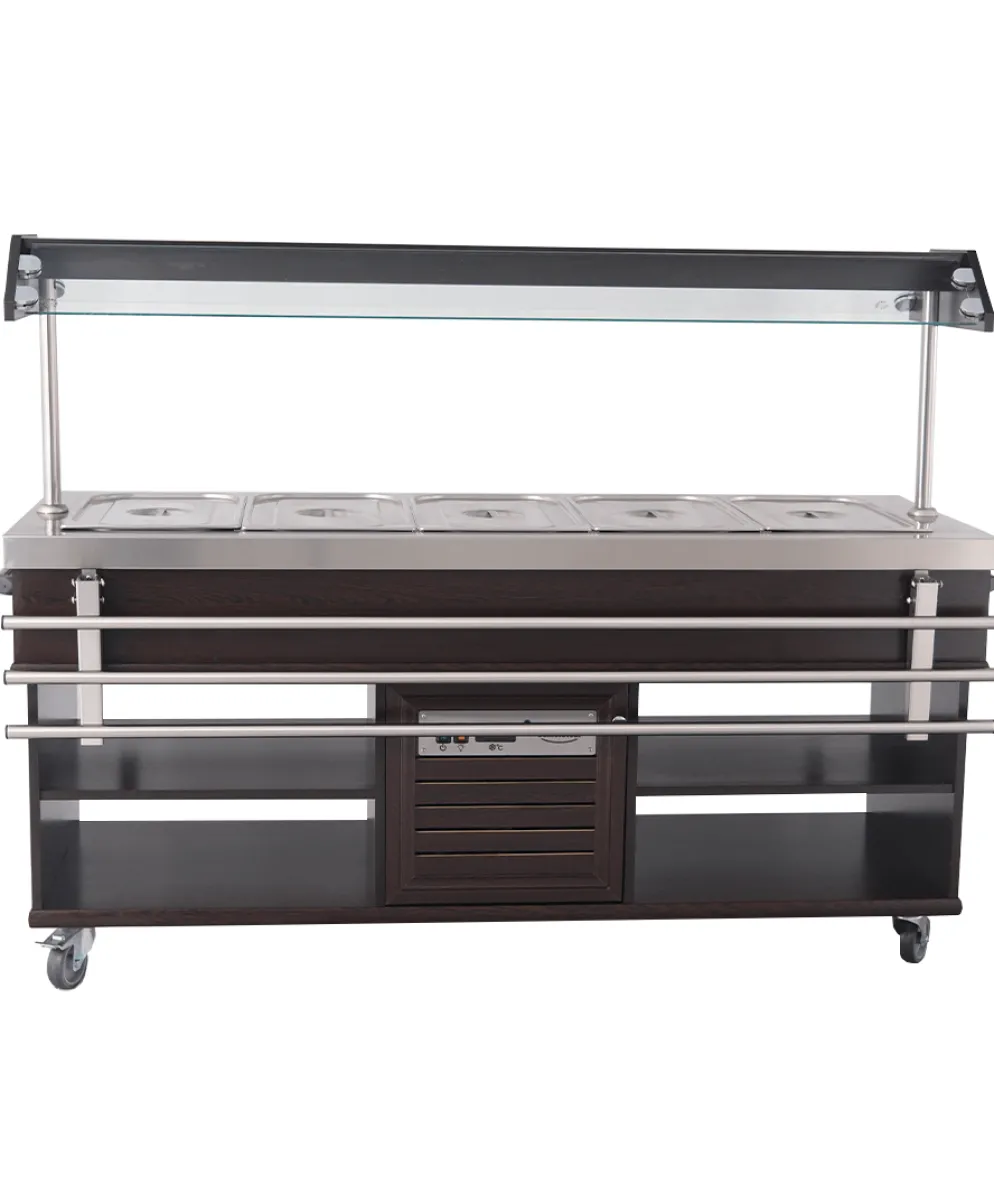 Buffet Salatbar mit Tablettrutsche für 5x GN1/1, Breite 1900mm