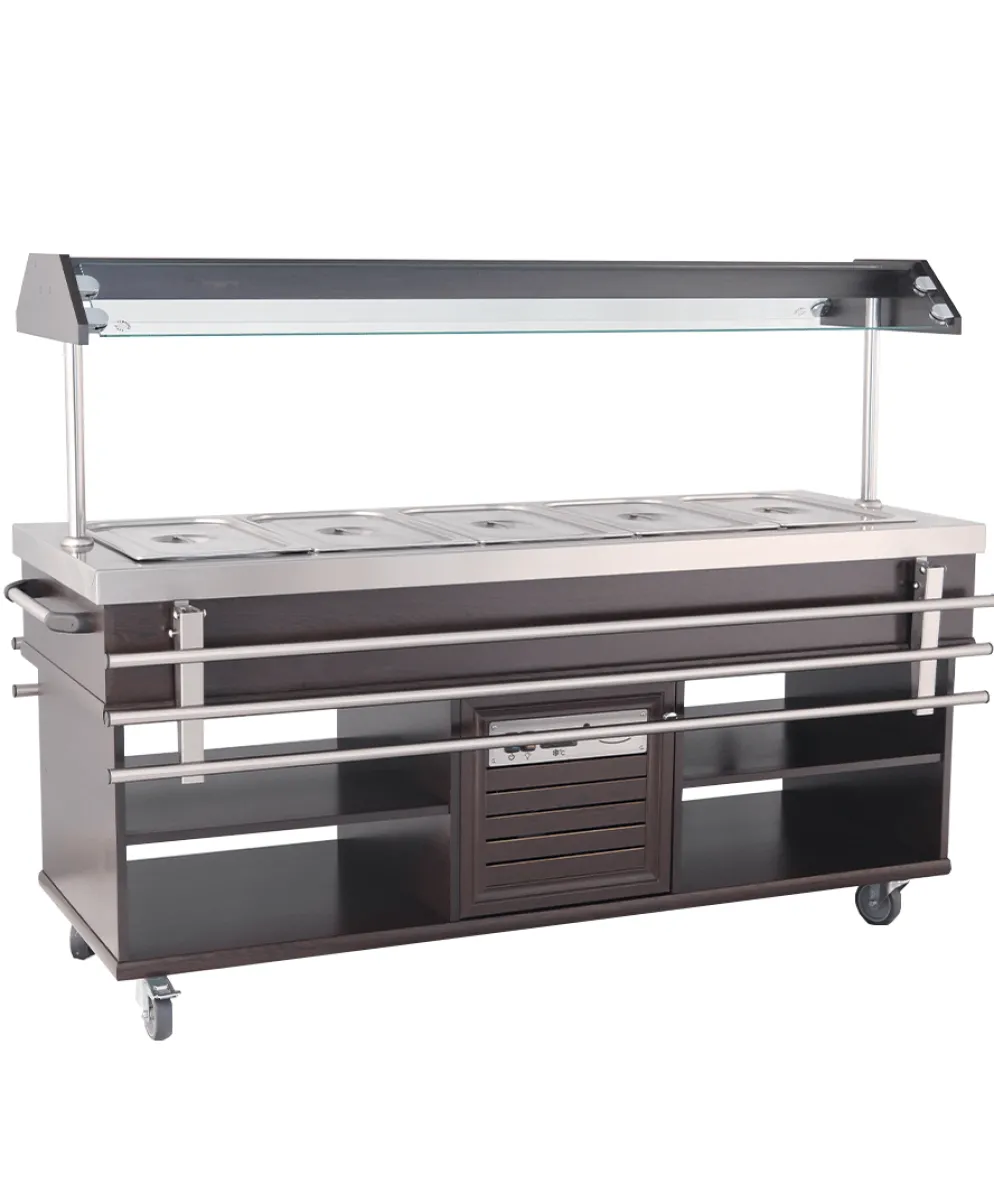 Buffet Salatbar mit Tablettrutsche für 5x GN1/1, Breite 1900mm