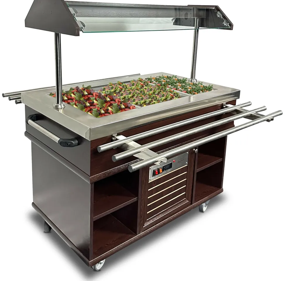 Buffet Salatbar mit Tablettrutsche für 3x GN1/1, Breite 1200mm