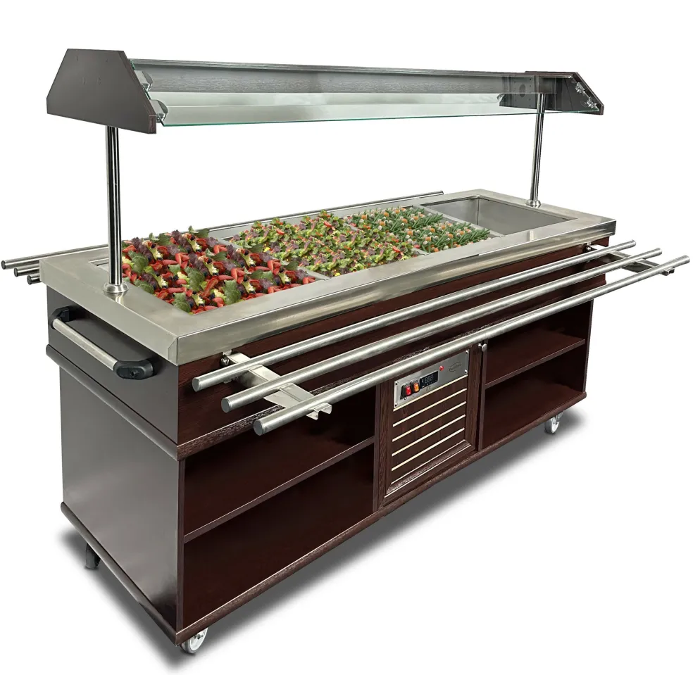 Buffet Salatbar mit Tablettrutsche für 4x GN1/1, Breite 1500mm