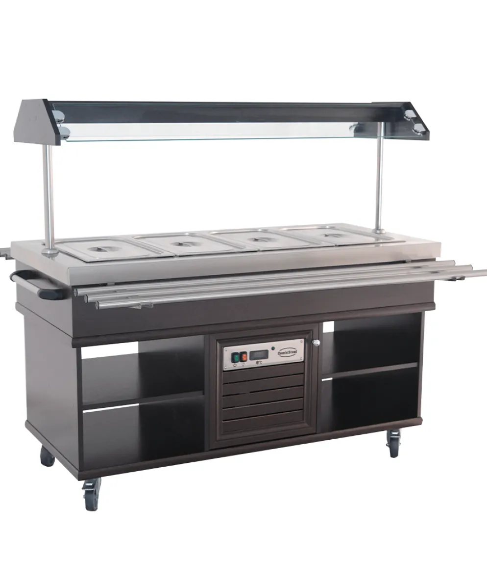 Buffet Salatbar mit Tablettrutsche für 4x GN1/1, Breite 1500mm
