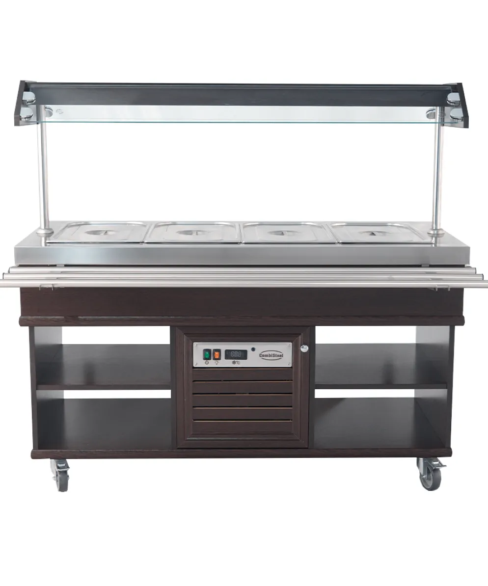 Buffet Salatbar mit Tablettrutsche für 4x GN1/1, Breite 1500mm