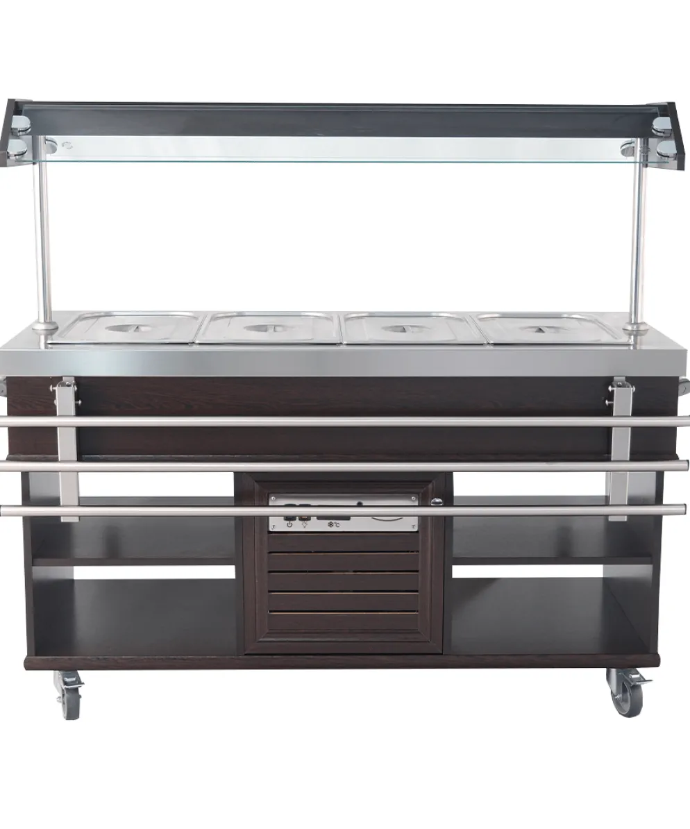 Buffet Salatbar mit Tablettrutsche für 4x GN1/1, Breite 1500mm