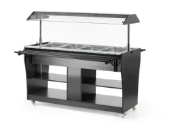 Buffet-Theke beheizt 1490 mm für 4 GN 1/1, Selbstbedienung
