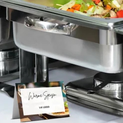 Buffet-Tischaufsteller Star mit Logo und beschriftbar (250 Stk)
