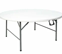 Buffettisch rund klappbar weiß 153cm