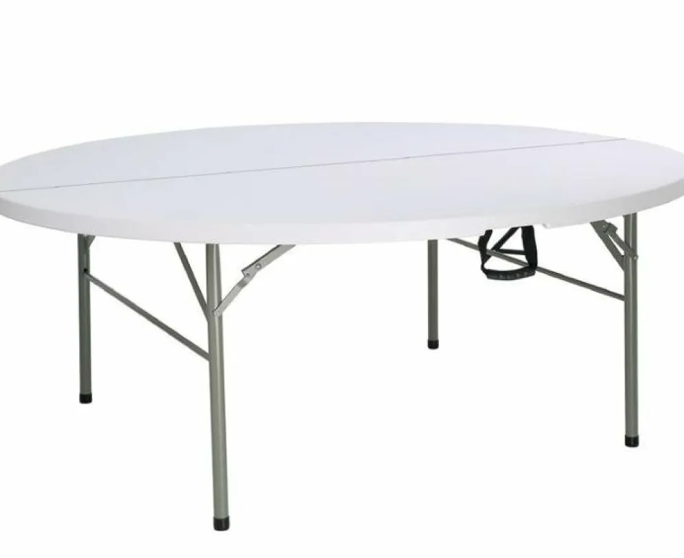 Buffettisch rund klappbar weiß 183cm