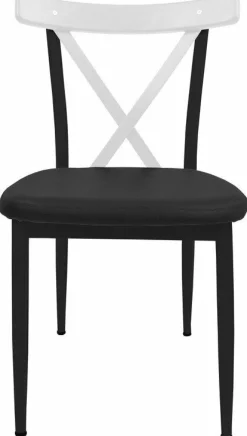 Cafe Stuhl Charlie G400, Gestell schwarz/weiss Sitz schwarz