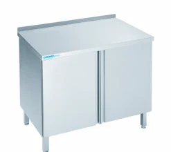 CHROMOnorn Arbeitsschrank mit Flügeltüren und Aufkantung 1000x700x850-900mm