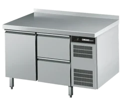CHROMOnorn Kühltisch GN 1/1, 1 Tür, 2 Züge 1/2, 1250x700x850mm
