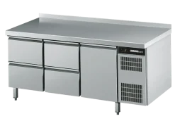 CHROMOnorn Kühltisch GN 1/1, 4 Züge 1/2, 1 Tür, 1725x700x850mm