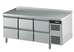 CHROMOnorn Kühltisch GN 1/1, 6 Züge 1/2, 1725x700x850mm