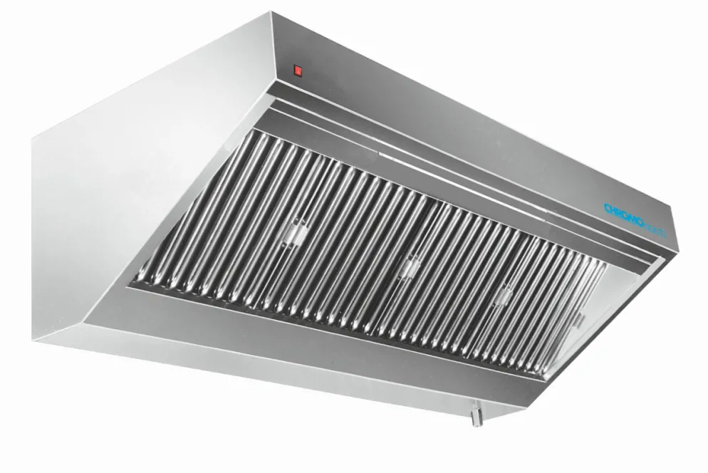 CHROMOnorn Wandhaube mit LED-Einbaubeleuchtung 1000x900x450mm