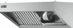 CHROMOnorn Wandhaube mit Ventilator und LED-Einbaubeleuchtung 1200x900x450mm