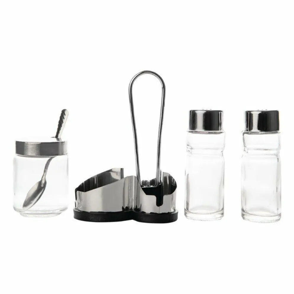 Comas Menage Set für Salz, Pfeffer und Senf