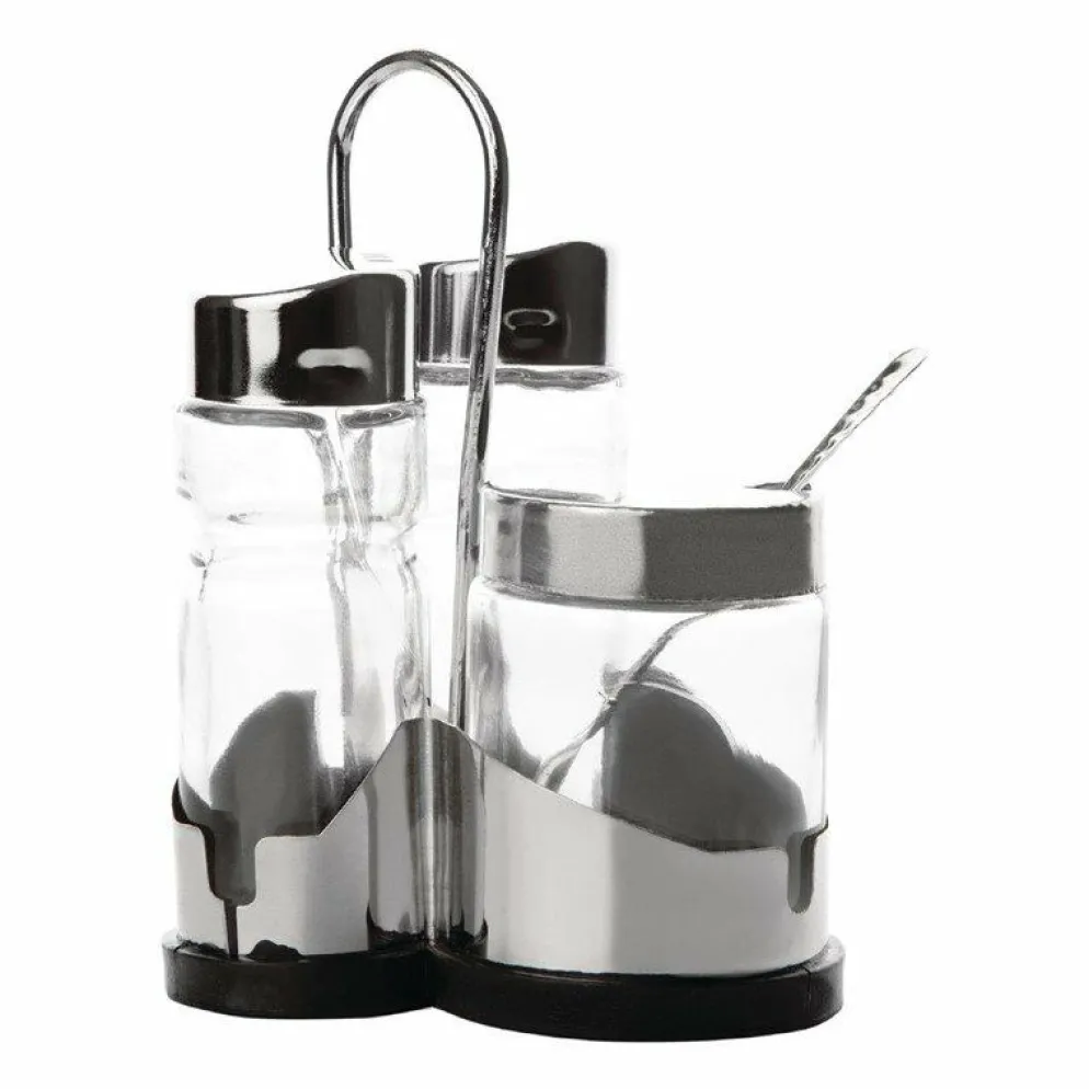 Comas Menage Set für Salz, Pfeffer und Senf