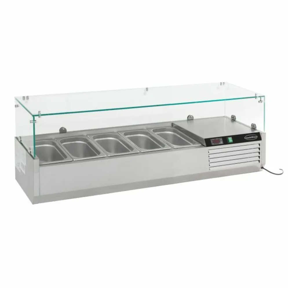 Combisteel Aufsatzvitrine für 5x 1/4 GN, 1200 mm