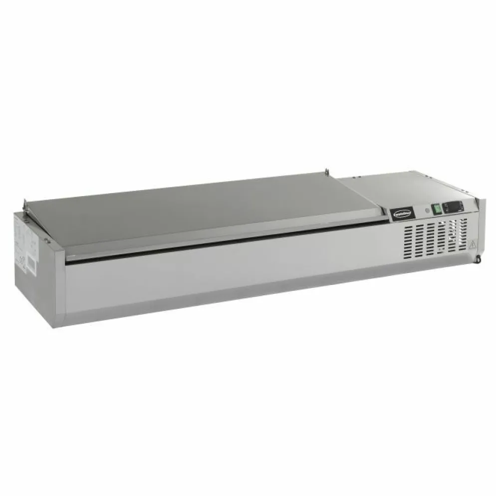 Combisteel Aufsatzvitrine mit Edelstahl Deckel für 5x 1/3 GN