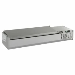 Combisteel Aufsatzvitrine mit Edelstahl Deckel für 10x 1/4 GN